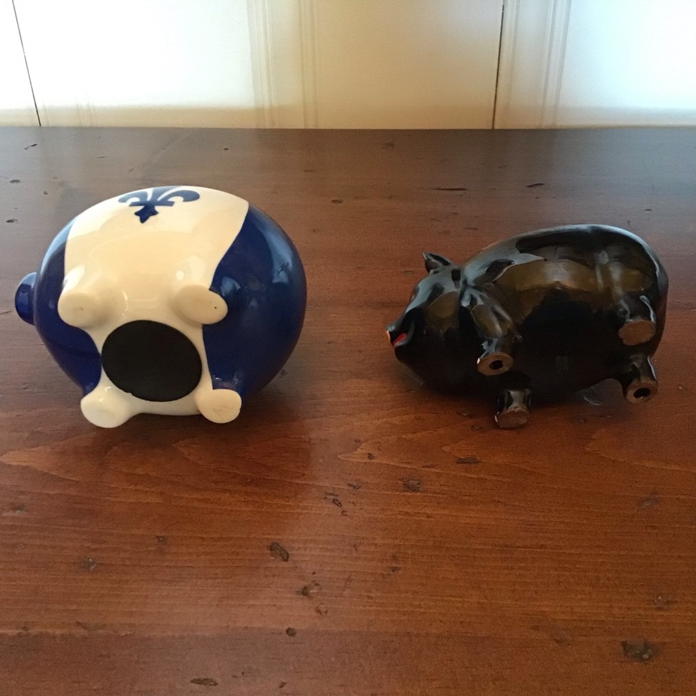 Pair of Ceramic Piggy Banks - Picture 5 of 5